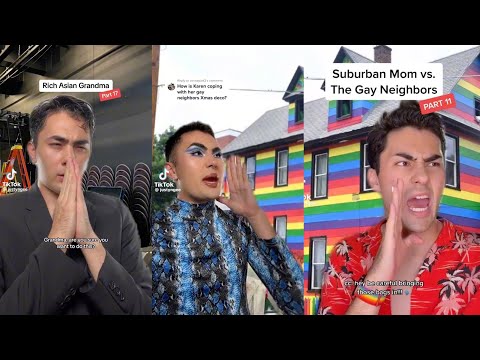 Rich grandma/ homophobic neighbor vs gay neighbors || #fyp 
