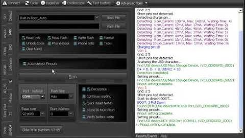 Volcano Box MTK USB, READ FLASH, WRITE FLASH, FORMAT DONE