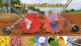 Manual  multi crop seed drill machine | Specifications and features