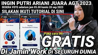 CARA VOTE Putri Ariani Di FINAL AGT 2023 | Di Jamin Berhasil di Seluruh Dunia | Vote Putri Ariani thumbnail