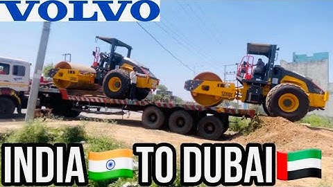 नए Roller भी गए dubai🇦🇪volvo sd110c soil compactor🔥loading on trailer  #jcb #tractor #jcbvideo