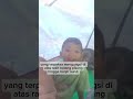 Mengungsi di atas rakit batang pisang