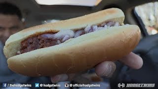 Eating Checkers Chili Dogs @hodgetwins