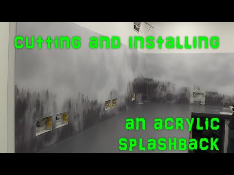 Installing & cutting a kitchen acrylic splashback from B&Q made by Splashwall