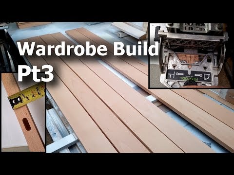 Wardrobe build pt3 - Cutting the Dominos for the frame &amp; laying out the planed wood for the doors