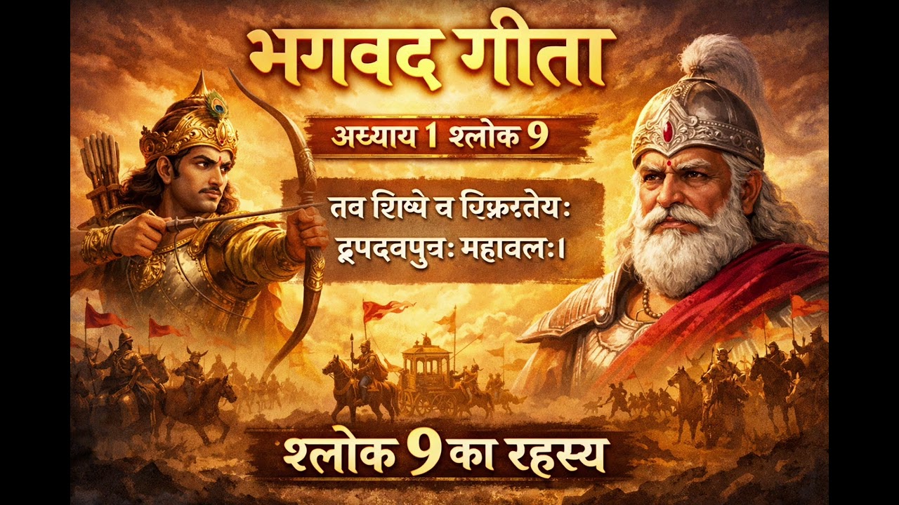 गीता अध्याय 1 श्लोक 9 का रहस्य | Bhagavad Gita Chapter 1 Verse 9 Explained in Hindi