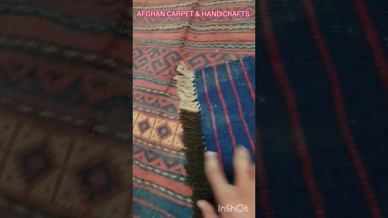 Old Handmade Needlework Uzbek Afghan Gilim 