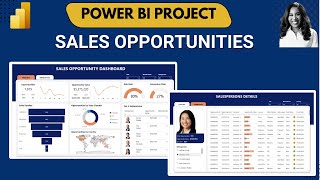 Power BI Project SALES OPPORTUNITY DASHBOARD//End to End Dashboard Power BI Tutorial for Beginners