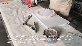 45 Degree Joint of Solid Surface Sheets Tech from KKR Bathroom Sanitary Ware