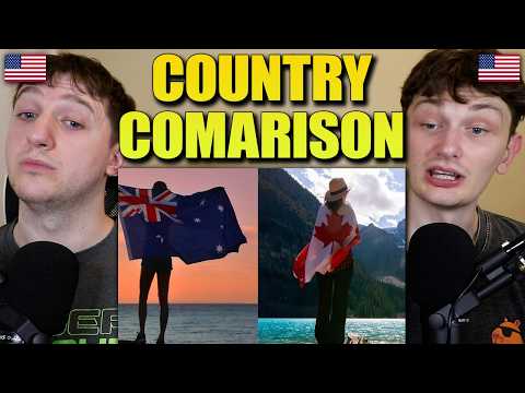 Americans React to Australia vs Canada Country Comparison!
