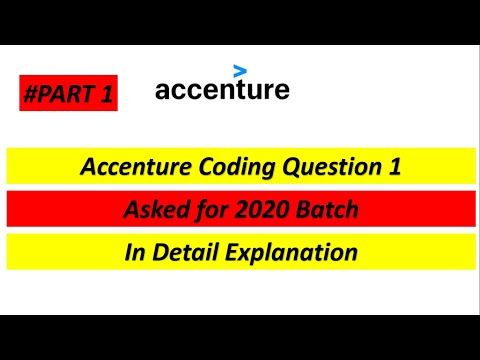 Accenture Coding Round | Coding Question Asked last year | #PART1🔥🔥