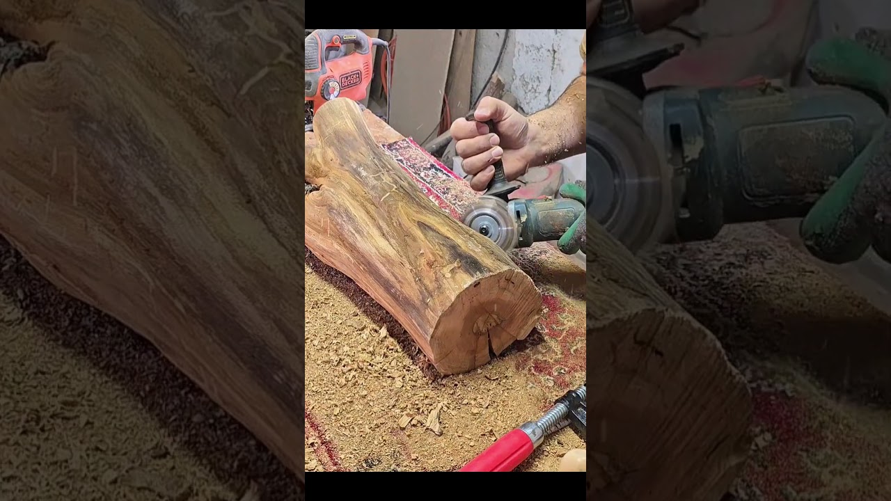 Handmade Wooden Bowl – Dark & Golden Finish