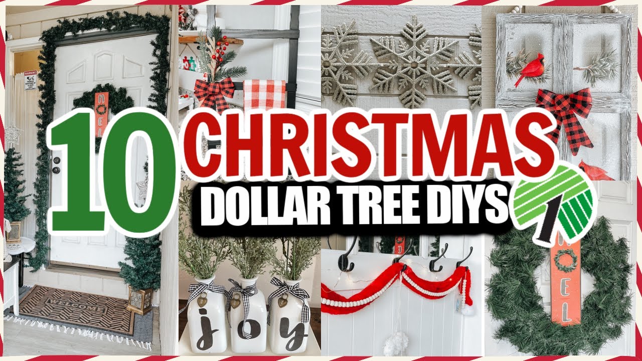 10 GENIUS Dollar Tree Christmas DIY Ideas for 2021! Quick and cheap DIY ...