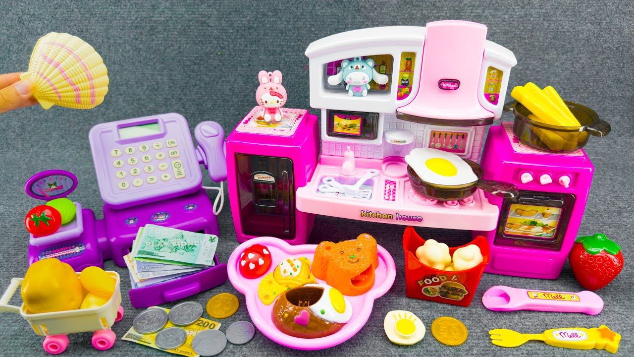 20 Minutes Satisfying Unboxing Kuromi Cooking Toys & Cash Register, Sanrio Kitchen Playset Review