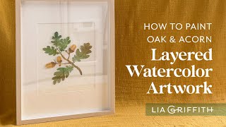 Información How to Make Layered Watercolor Oak & Acorn Art | Easy Fall Decor DIY Guía