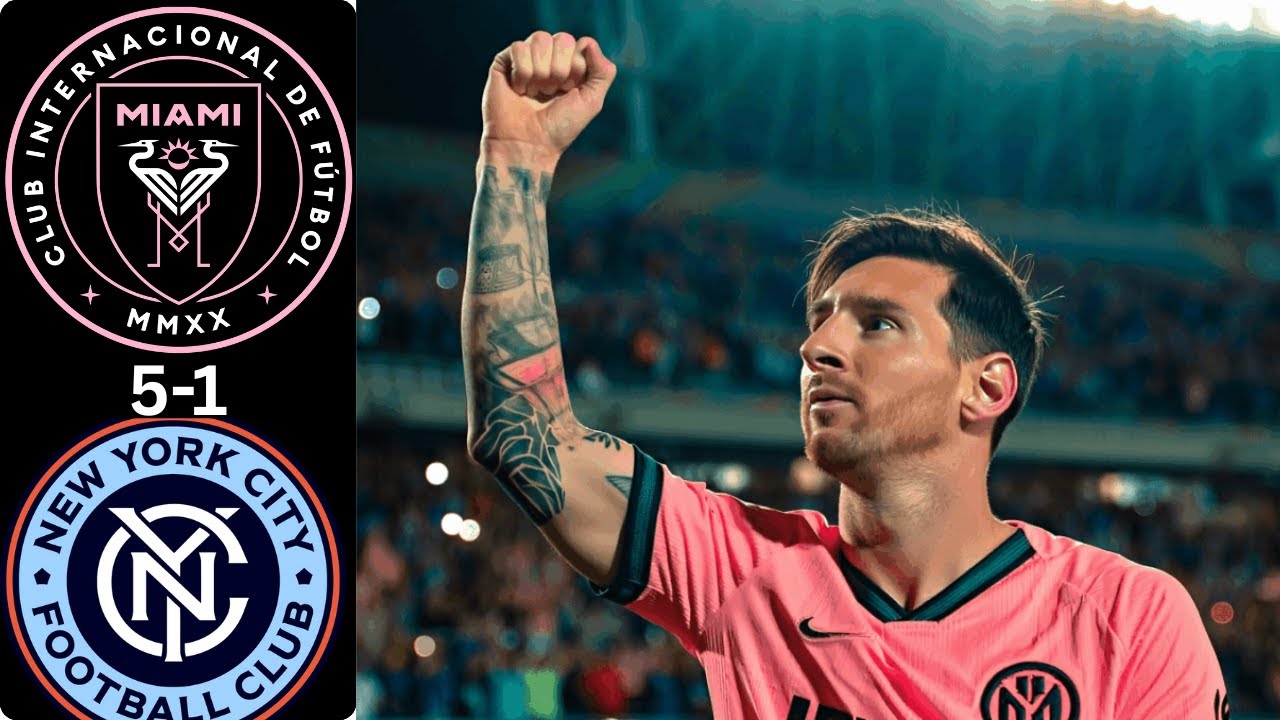 Inter Miami vs New York City 5-1 Highlights & All Goals, Lionel Messi ...