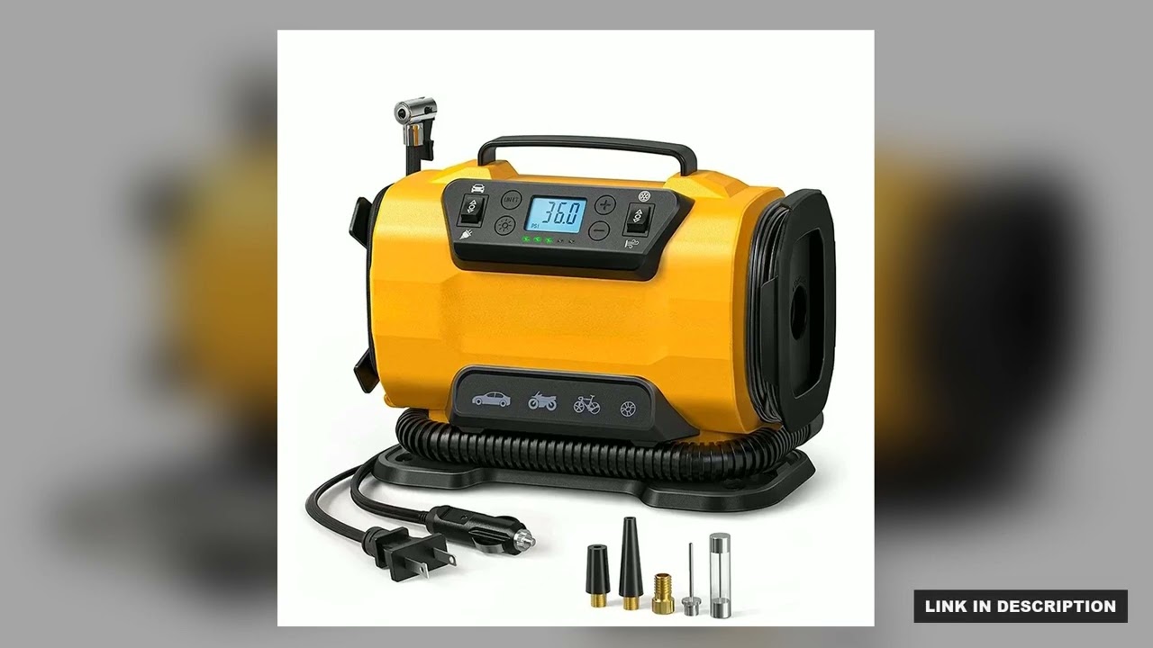 Air Compressor Portable Dual Power 110V230V ACDC Air Car Compressor Inflator Pump Tire Inflator