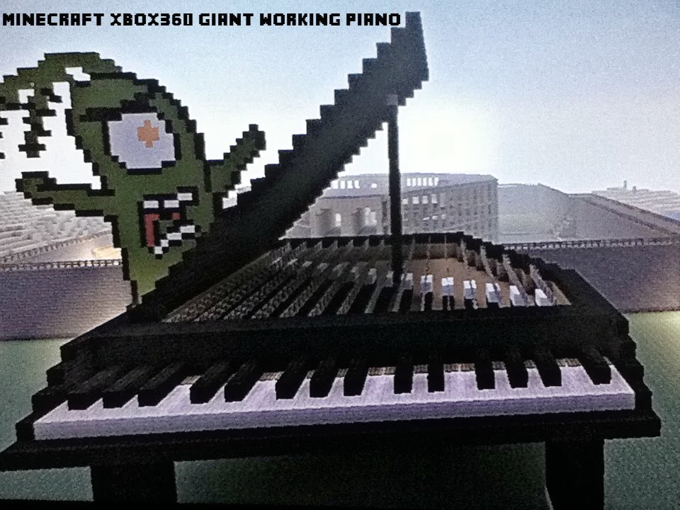 Minecraft Xbox360 Giant Working Piano Built by HailZeus87 