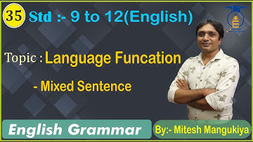 STD 9 to 12 || English || Part 35 Grammar || Language Functions