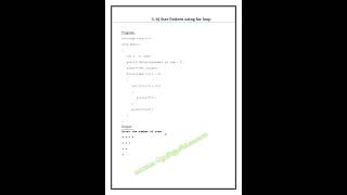 CS3261 –C Programming Laboratory Star Pattern Using For Loop in C #shorts#viral #StarPattern #shorts