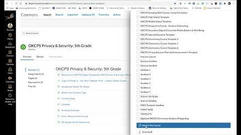 OKCPS Canvas Digital Citizenship Module Import