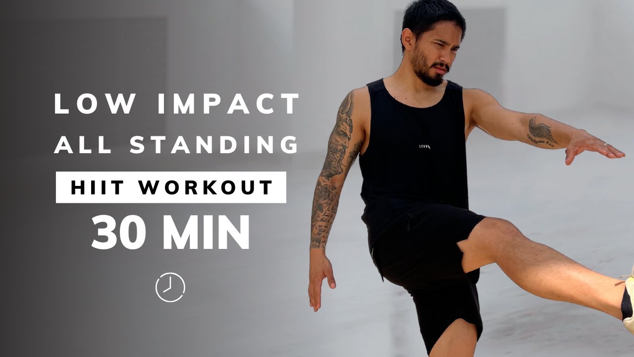 30 Min LOW IMPACT ALL STANDING HIIT - NO JUMPING - Easy Cardio Workout ...