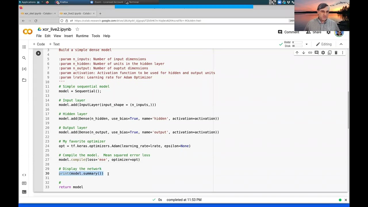 Neural Network Implementation for XOR