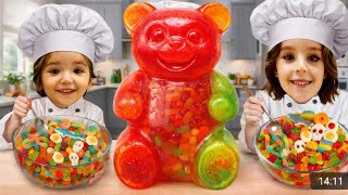 ESİLA MENESA JELİBONLARI BİTİRDİ!!EVDE DEV JELİBON YAPTIK BECEREBİLDİK Mİ??