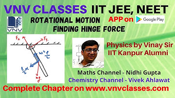 Calculating Hinge Force in Rotational Motion | IIT JEE, NEET | by Vinay IIT Kanpur Alumni