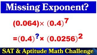 Aptitude Math Challenge Find The Missing Exponent
