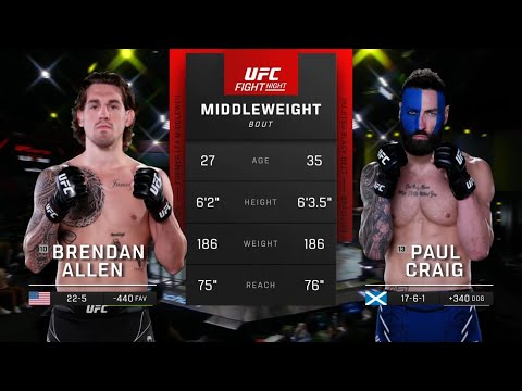 Brendan Allen vs Paul Craig fight footage