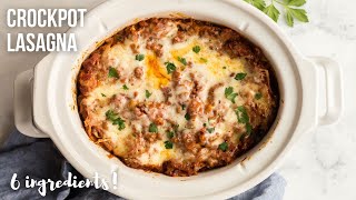 6 INGREDIENT Crockpot Lasagna | The Recipe Rebel
