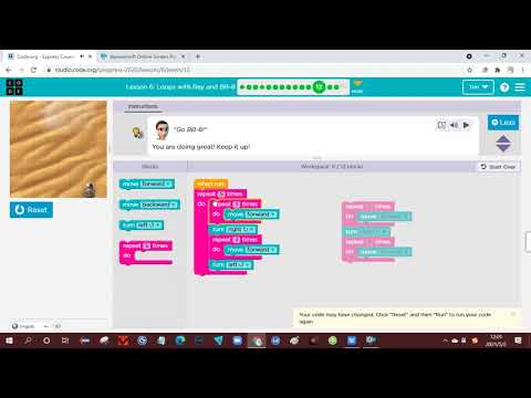 Code.org lesson 6 Solution(solution de la leçon 6 code.org)