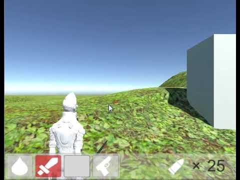 Unityでゲーム画面に装備スロットを表示し武器を切り替えるサンプル