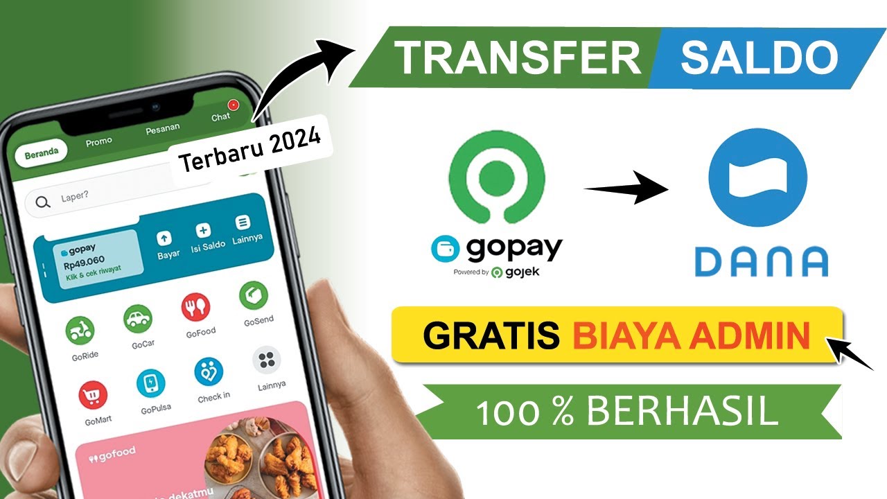 Mudah ! Cara Transfer Saldo Gopay Ke Dana Tanpa Biaya Admin 