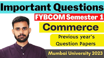 FYBCOM Commerce Semester 1| fybcom commerce 1 important questions | IDOL Mumbai University