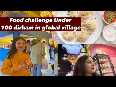 Trying Food under 100 aed In Global Village🍔 |Street Food In Dubai| Sonia Dadwal