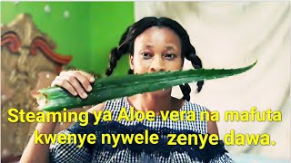 Jinsi ya kufanya steaming ya Aloe vera na mafuta kwenye nywele zenye dawa (Pre poo)