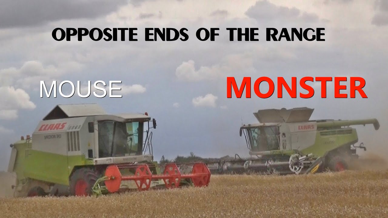 LITTLE AND LARGE CLAAS COMBINES