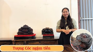 Tượng Cóc Thiềm Thừ bằng gỗ mun hoa và gỗ trắc mang nhiều ý nghĩa