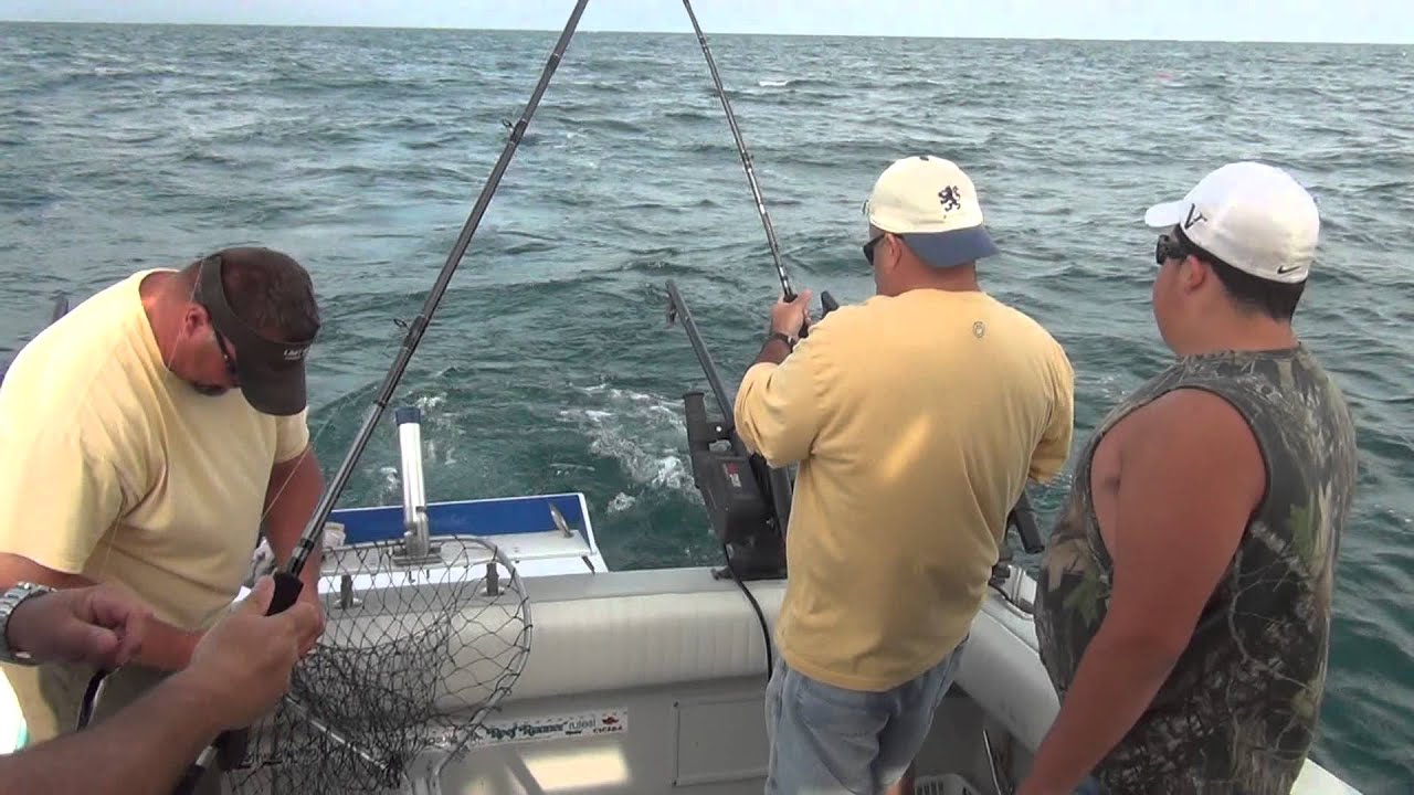 Quinton Isett and Tim O'Shea, Lake Erie Walleye Fishing, July 7th 2013
