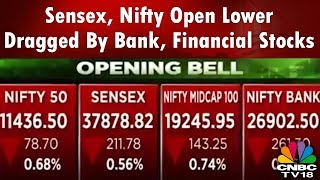 Opening Bell- 17th Sept | Sensex, Nifty Open Lower Dragged By Bank, Financial Stocks