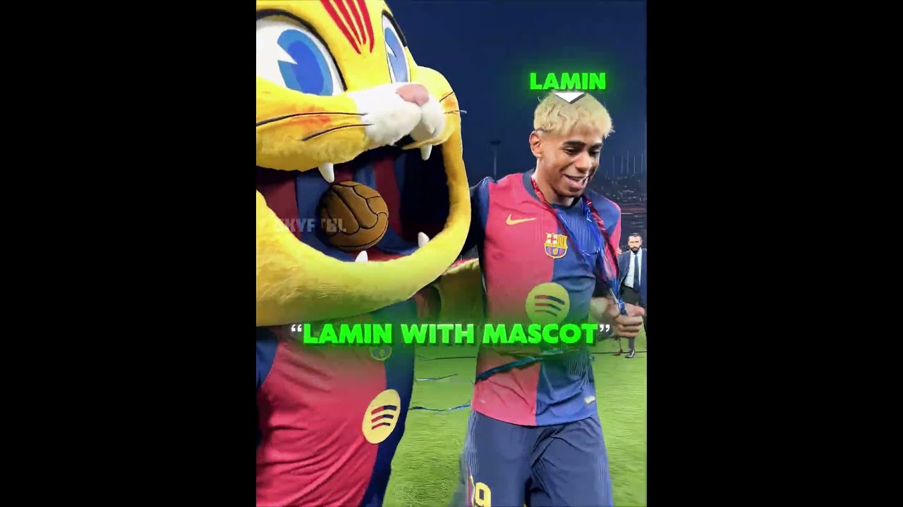 Mascot vs Fan 😂🧃 | Lamine Yamal