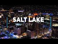 Salt Lake City, Utah by night | 4K drone footage