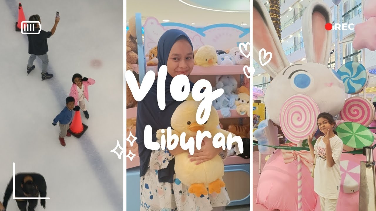 VLOG LIBURAN SEKOLAH | MAIN ICE SKATING | BIKIN BONEKA 