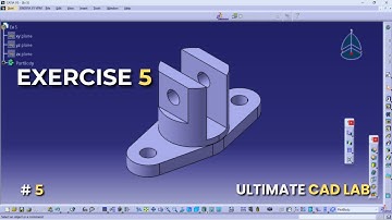 CATIA V5 Basic 3D Model - Exercise 5 | Beginner Tutorial #catia #cad #catiatutorial #3ddesign #art