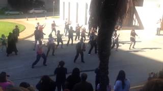 Zombie thriller flashmob at Texas Capitol