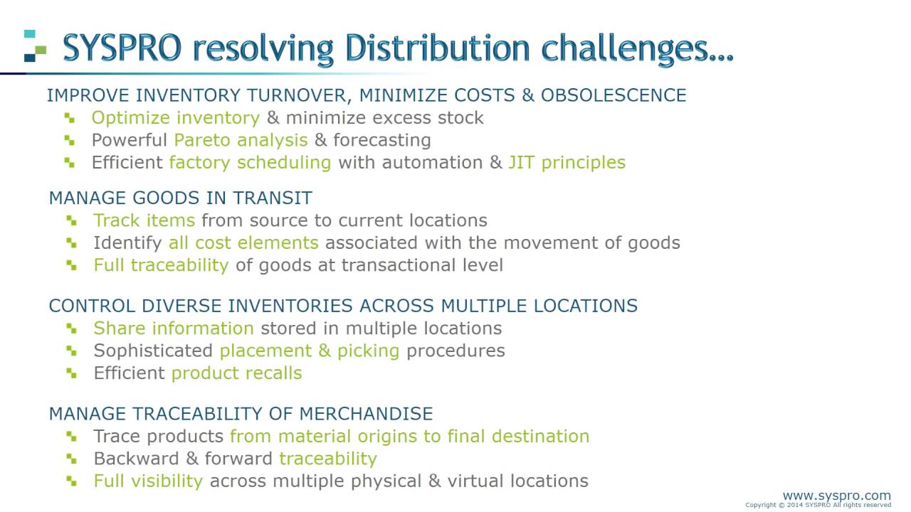 SYSPRO ERP for Distribution Presentation