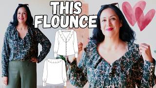 GORGEOUS Flounce, rouleau Loops & Greek Rayon. FBA & SBA refresher. Danielle (Seamwork)