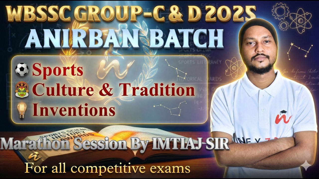 SPORTS, Culture, Inventions | FINAL REVISION | GENERAL AWARNESS | | WBSSC GROUP-C & D